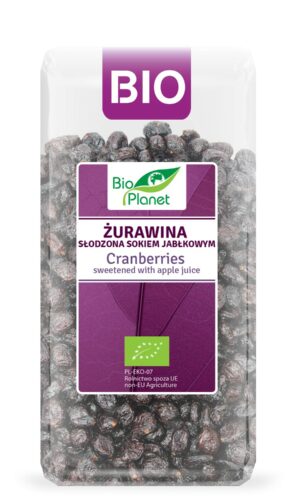 ŻURAWINA SŁODZONA SOKIEM JABŁKOWYM BIO 400 g - BIO PLANET