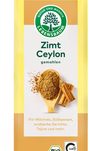 CYNAMON CEJLOŃSKI MIELONY BIO 50 g - LEBENSBAUM