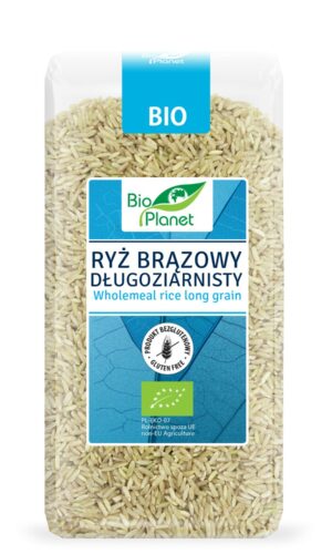 RYŻ BRĄZOWY DŁUGOZIARNISTY BEZGLUTENOWY BIO 500 g - BIO PLANET