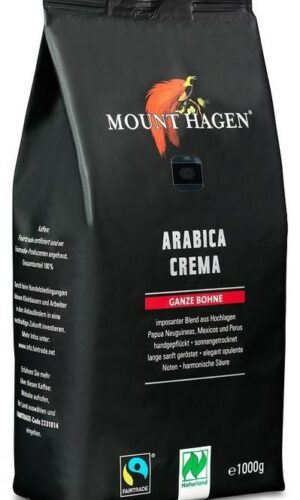 KAWA ZIARNISTA ARABICA 100 % CREMA FAIR TRADE BIO 1 kg - MOUNT HAGEN
