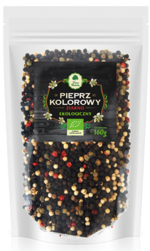 PIEPRZ KOLOROWY ZIARNO (UZUPEŁNIENIE) BIO 160 g - DARY NATURY