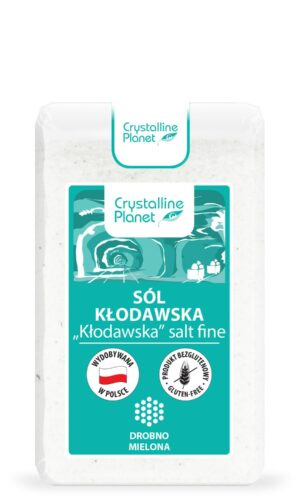 SÓL KŁODAWSKA DROBNO MIELONA BEZGLUTENOWA 600 g - CRYSTALLINE PLANET