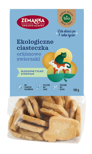 CIASTKA ORKISZOWE ZWIERZAKI BIO 100 g - ZEMANKA