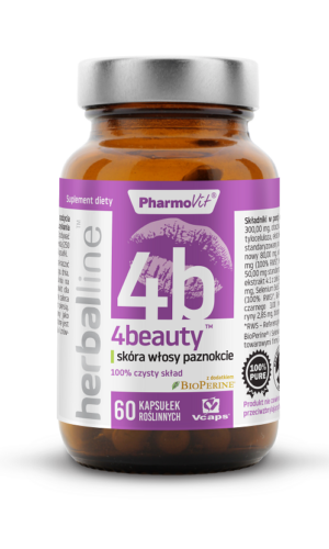 KAPSUŁKI NA SKÓRĘ, WŁOSY I PAZNOKCIE (4BEAUTY) BEZGLUTENOWE 60 szt. - PHARMOVIT (HERBALLINE)