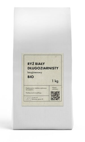 RYŻ BIAŁY DŁUGOZIARNISTY BEZGLUTENOWY BIO 1 kg - THE PLANET