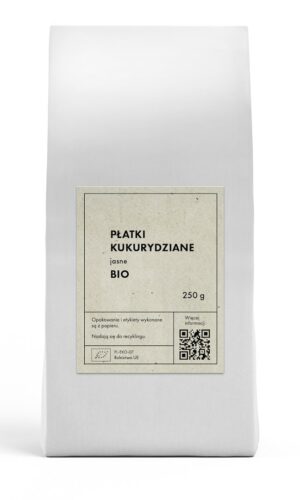 PŁATKI KUKURYDZIANE JASNE BEZ DODATKU CUKRÓW BIO 250 g - THE PLANET