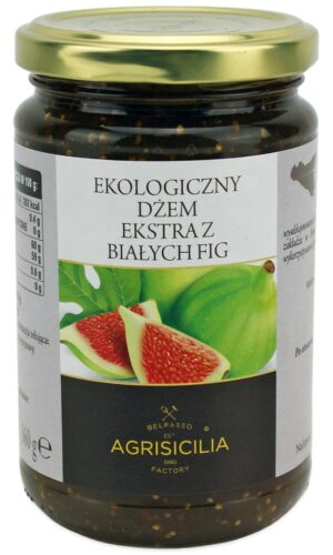 DŻEM EKSTRA Z BIAŁYCH FIG BIO 360 g - AGRISICILIA