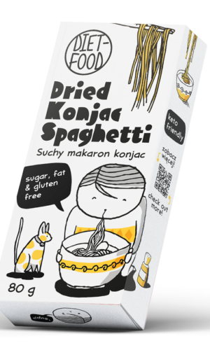 MAKARON SUCHY (KONJAC) SPAGHETTI BEZGLUTENOWY 80 g - DIET-FOOD