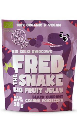 ŻELKI CZARNA PORZECZKA BIO 30 g - DIET-FOOD (FRED THE SNAKE)