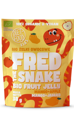 ŻELKI MANGO - JABŁKO BIO 30 g - DIET-FOOD (FRED THE SNAKE)