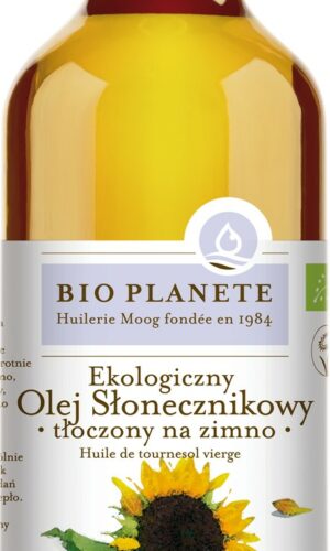OLEJ SŁONECZNIKOWY TŁOCZONY NA ZIMNO BIO 500 ml - BIO PLANETE
