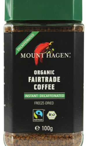 KAWA ROZPUSZCZALNA BEZKOFEINOWA ARABICA/ROBUSTA FAIR TRADE BIO 100 g - MOUNT HAGEN