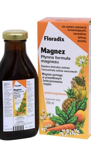 SUPLEMENT DIETY MAGNEZ W PŁYNIE BEZGLUTENOWY 250 ml - SALUS (FLORADIX)