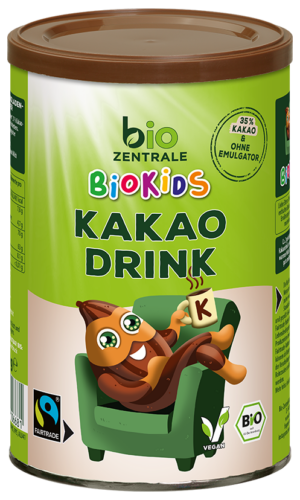 CZEKOLADA W PROSZKU DLA DZIECI FAIR TRADE BIO 300 g - BIO ZENTRALE (BIOKIDS)