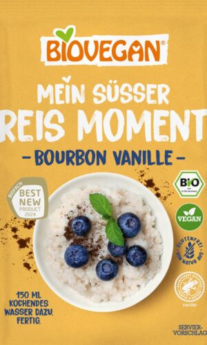 DESER RYŻOWY INSTANT Z WANILIĄ BOURBON BEZGLUTENOWY BIO 56 g - BIOVEGAN