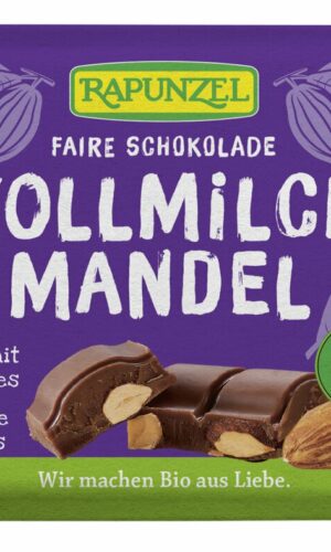 CZEKOLADA MLECZNA Z MIGDAŁAMI BIO 100 g - RAPUNZEL