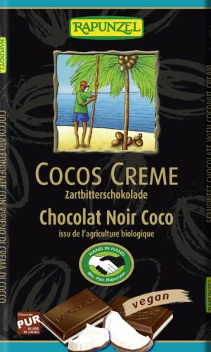 CZEKOLADA GORZKA Z NADZIENIEM KOKOSOWYM FAIR TRADE BIO 100 g - RAPUNZEL