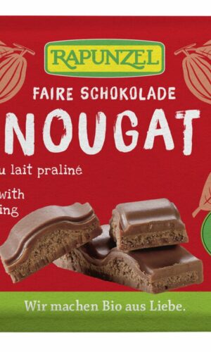 CZEKOLADA MLECZNA Z NADZIENIEM NUGATOWYM FAIR TRADE BIO 100 g - RAPUNZEL