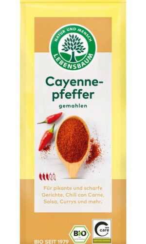 CHILI (PIEPRZ CAYENNE) BIO 50 g - LEBENSBAUM