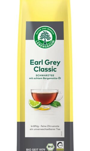 HERBATA CZARNA EARL GREY LIŚCIASTA BIO 100 g - LEBENSBAUM