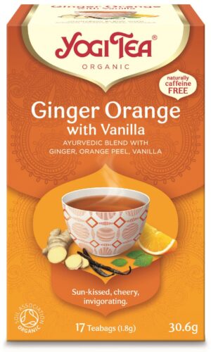 HERBATKA IMBIROWO - POMARAŃCZOWA Z WANILIĄ (GINGER ORANGE WITH VANILLA) BIO (17 x 1,8 g) 30,6 g - YOGI TEA