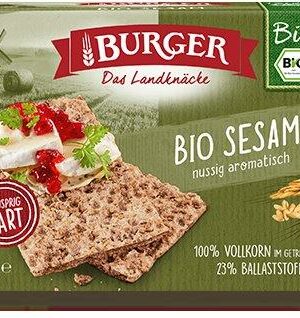 PIECZYWO CHRUPKIE BŁONNIKOWE ŻYTNIE RAZOWE Z SEZAMEM BIO 250 g - BURGER