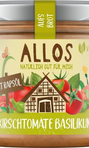 PASTA KREMOWA Z POMIDORAMI CHERRY I BAZYLIĄ BEZGLUTENOWA BIO 140 g - ALLOS