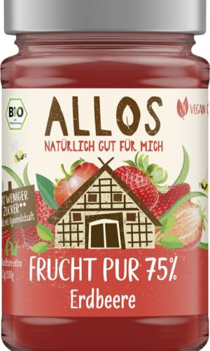 MUS TRUSKAWKOWY (75 % OWOCÓW) BIO 250 g - ALLOS