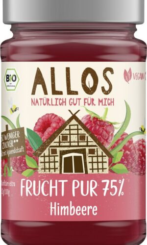 MUS MALINOWY (75 % OWOCÓW) BIO 250 g - ALLOS
