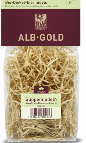 MAKARON (ORKISZOWY JAJECZNY) NITKI BIO 250 g - ALB GOLD