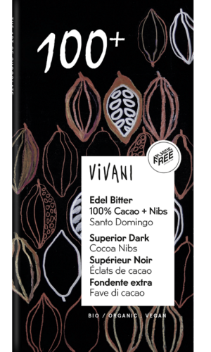 TABLICZKA GORZKA 100 % KAKAO BIO 80 g - VIVANI