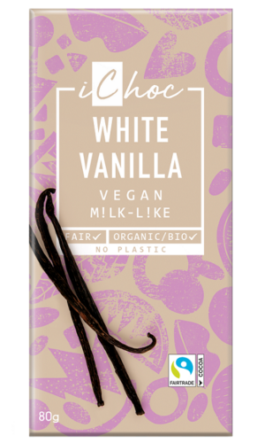 TABLICZKA KAKAOWA Z WANILIĄ FAIR TRADE BIO 80 g - ICHOC (VIVANI)
