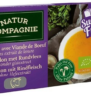 BULION - KOSTKI WOŁOWE BEZ DODATU CUKRÓW I DROŻDŻY BIO (8 x 10 g) 80 g - NATUR COMPAGNIE