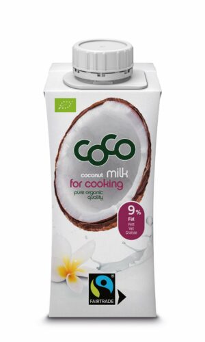 COCONUT MILK - NAPÓJ KOKOSOWY DO GOTOWANIA BEZ DODATKU CUKRÓW FAIR TRADE BIO 200 ml - COCO (DR MARTINS)