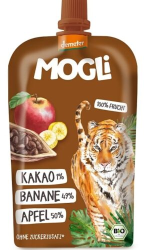 MUS JABŁKO - BANAN - KAKAO BEZ DODATKU CUKRÓW DEMETER BIO 100 g - MOGLI