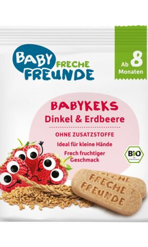 BISZKOPTY ORKISZOWE TRUSKAWKOWE OD 8 MIESIĄCA BIO 100 g - FRECHE FREUNDE