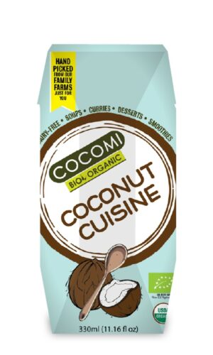 COCONUT MILK - NAPÓJ KOKOSOWY BEZ GUMY GUAR (17 % TŁUSZCZU) BIO 330 ml - COCOMI