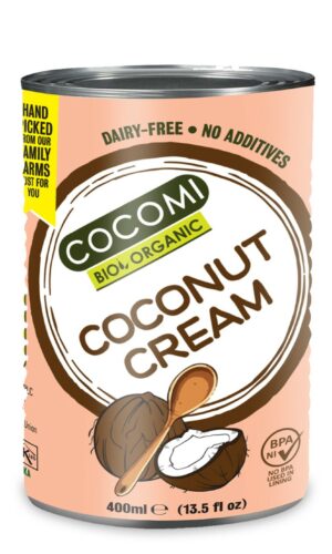 KREM KOKOSOWY BEZ GUMY GUAR BEZ DODATKU CUKRÓW BIO 400 ml - COCOMI