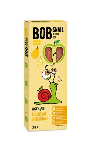PRZEKĄSKA ROLL JABŁKO - GRUSZKA BEZ DODATKU CUKRÓW BEZGLUTENOWA 30 g - BOB SNAIL