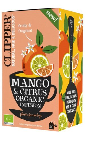 HERBATKA O SMAKU MANGO I OWOCÓW CYTRUSOWYCH BIO (20 x 1,8 g) 36 g - CLIPPER
