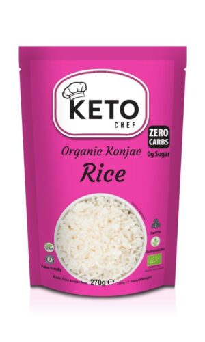 MAKARON (KONJAC) W KSZTAŁCIE RYŻU BEZGLUTENOWY BIO 270 g (200 g) - KETO CHEF (BETTER THAN FOODS)