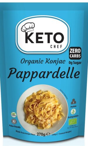MAKARON (KONJAC) PAPPARDELLE BEZGLUTENOWY BIO 270 g (200 g) - KETO CHEF (BETTER THAN FOODS)