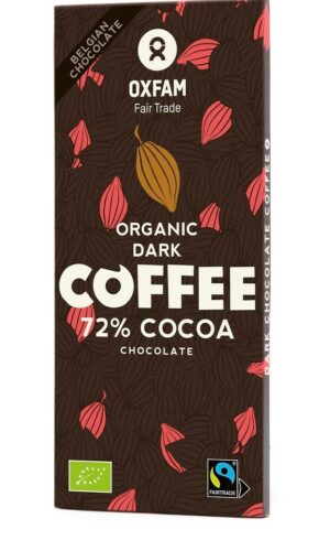 CZEKOLADA GORZKA Z ZIARNAMI KAWY FAIR TRADE BIO 100 g - OXFAM