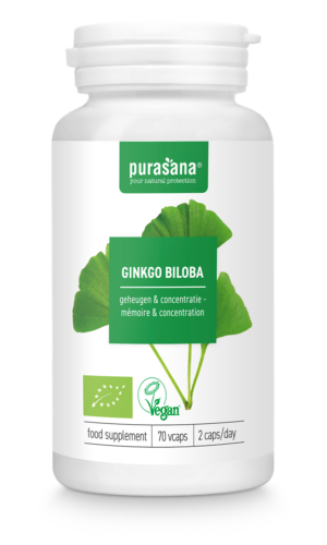 MIŁORZĄB JAPOŃSKI (GINKGO BILOBA) BIO (250 mg) 70 KAPSUŁEK - PURASANA