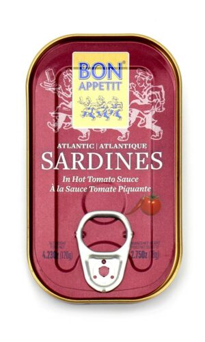SARDYNKI PORTUGALSKIE W PIKANTNYM SOSIE POMIDOROWYM 120 g (78 g) - BON APPETIT