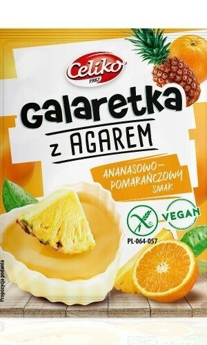 GALARETKA Z AGAREM ANANAS - POMARAŃCZA BEZGLUTENOWA 45 g - CELIKO