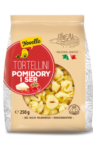 TORTELLINI Z SEREM I POMIDORAMI 250 g - NOVELLE