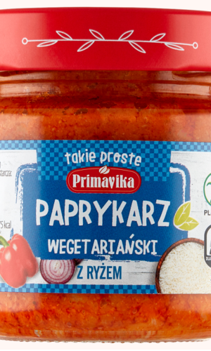 PAPRYKARZ WEGAŃSKI Z RYŻEM BEZGLUTENOWY 160 g - PRIMAVIKA