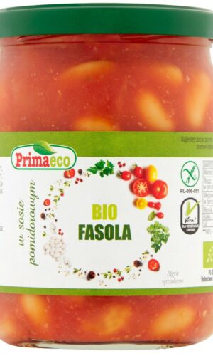 FASOLA W SOSIE POMIDOROWYM BEZGLUTENOWA BIO 440 g - PRIMAVIKA (PRIMAECO)