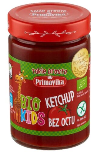 KETCHUP BEZ OCTU DLA DZIECI BEZGLUTENOWY BIO 315 g - PRIMAVIKA (PRIMAECO) (BIO KIDS)